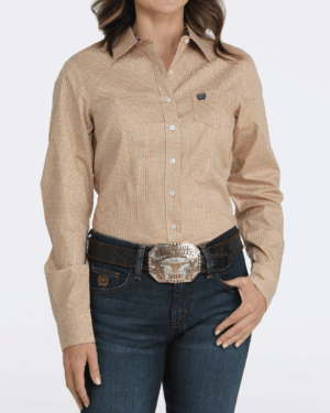 Women Arena Fit Button-Down Western Shirt