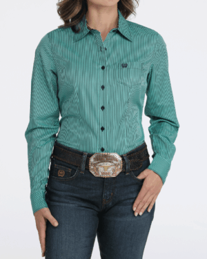 Women TENCEL Arena Fit Button-Down Western Shirt