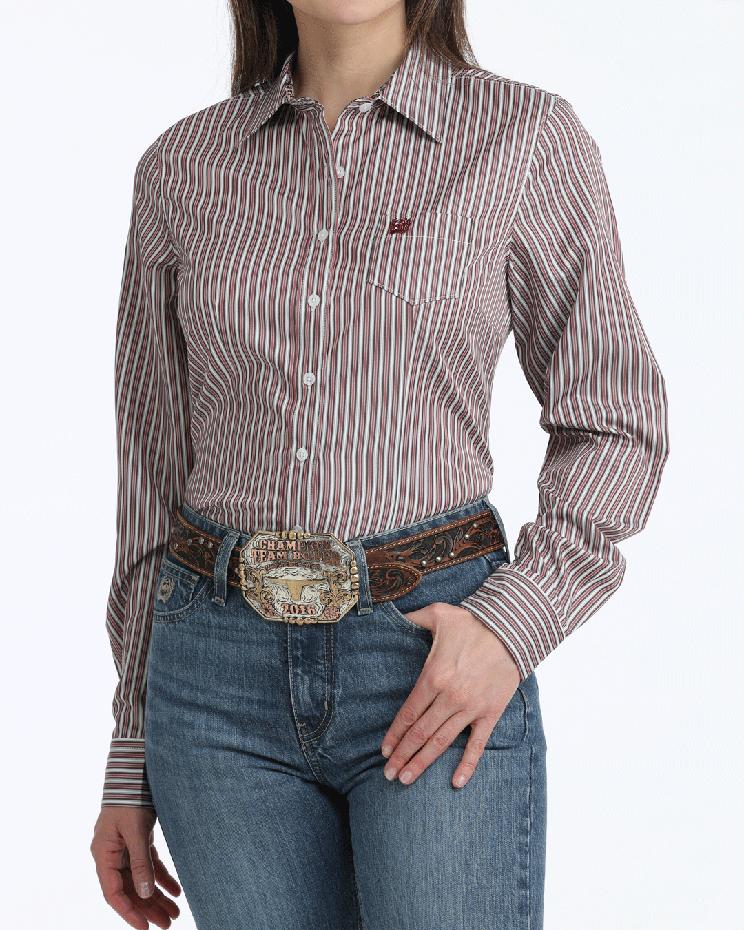Women TENCEL Arena Fit Button-Down Western Shirt