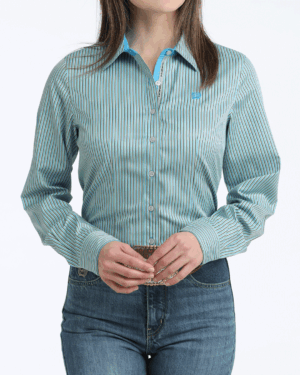 Women TENCEL Arena Fit Button-Down Western Shirt