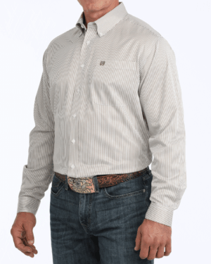 Men TENCEL Classic Fit Button-Down Western Shirt
