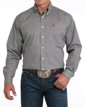 Men s Stretch Classic Fit Button-Down Western Shirt