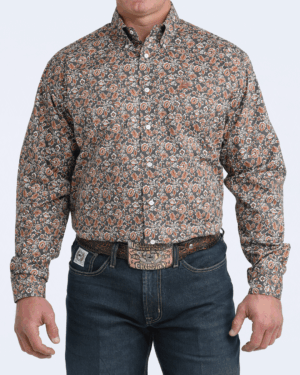 Men s Stretch Classic Fit Button-Down Western Shirt