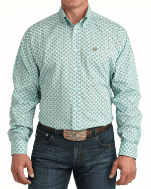 Men s Stretch Classic Fit Button-Down Western Shirt