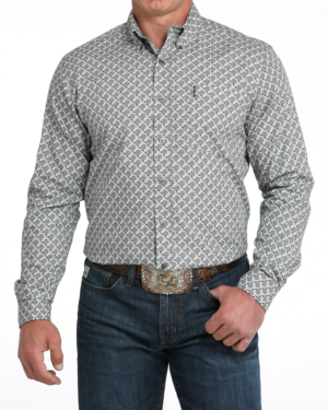 Men Modern Fit Button-Down Western Shirt