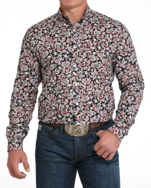 Men Modern Fit Button-Down Western Shirt
