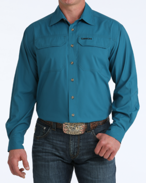 Men Arenaflex Button-Down Western Shirt